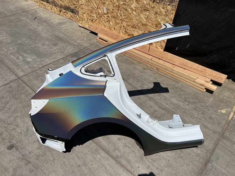 ⭕ 21-23 Tesla Model 3 Rear Right Quarter Panel Structural Frame Cut White PPSW