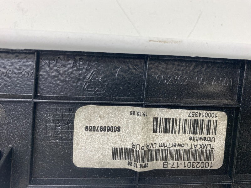 ⭕ 16-20 Model S Instrument Panel Lower Glove Box Compartment Trim 1002