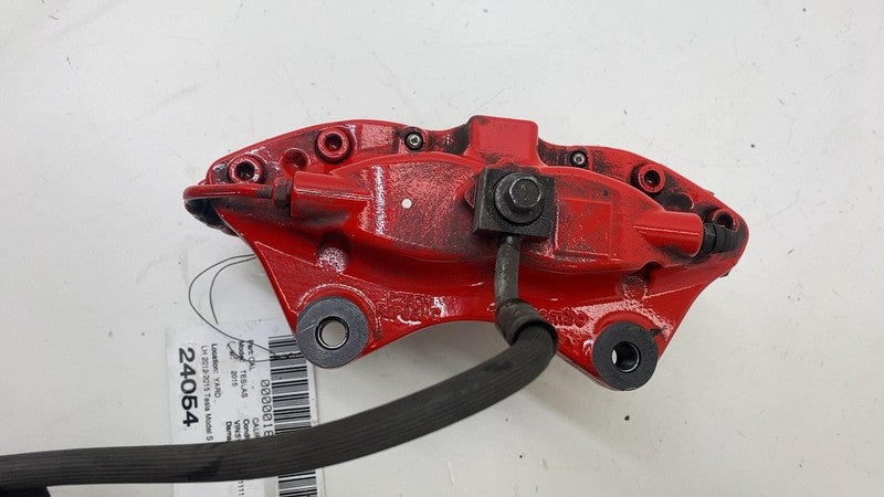 ⭕ 2012-2015 Tesla Model S Rear Side Caliper w/ Brake Hose Line Left 10