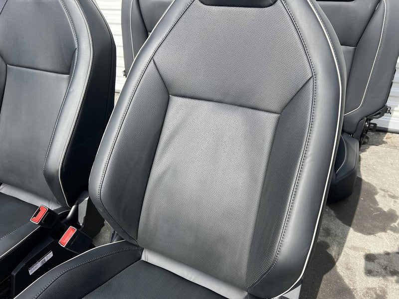 1881398-TX-A 24 25 Tesla Cybertruck Front Seat Left & Right + Rear 2nd Row Perforated Black
