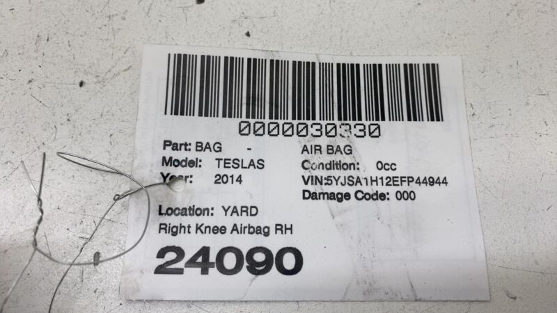 1005260-00-G 2012-2015 Tesla Model S Passenger / Driver Knee Airbag LH & RH Fits either side