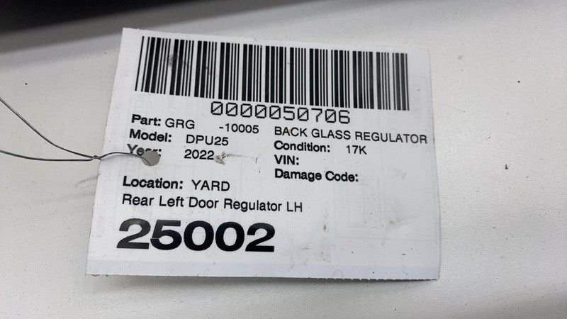 CB59046P 2021-2024 Ram 2500 3500 Rear Driver Side Door Window Regulator & Motor Left OEM