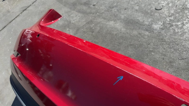 ⭕ 2017-2022 Tesla Model 3 Rear Bumper Cover w/ Park Sensor & Harness Red - PPMR