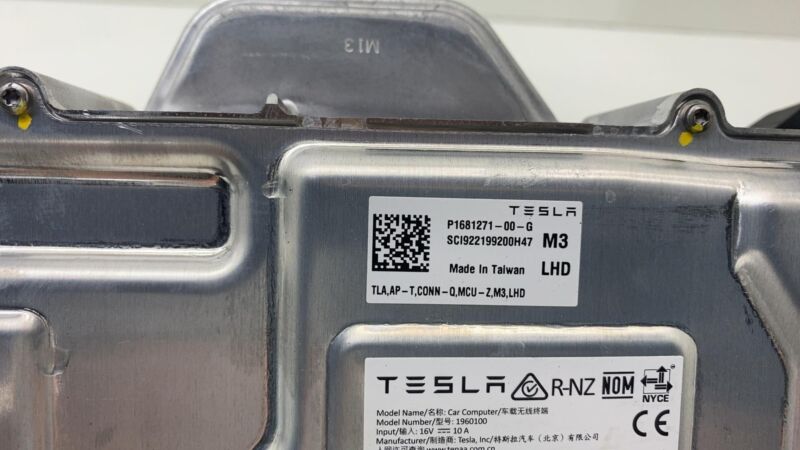 168127100G ⭕ 17-23 Model 3 MCU Media Control Unit Service Car Computer Module 1681271-00-G