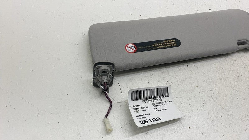 ⭕ 17-23 Tesla Model 3 M3 Front Driver Side Windshield Sun Visor Sunvis