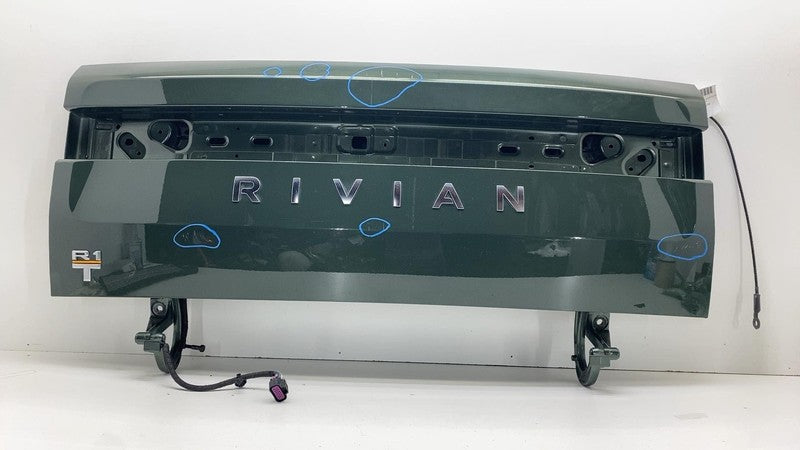 ⭕ 22-24 Rivian R1T Rear Truck Bed Door Tailgate Shell Assy Forest Gree