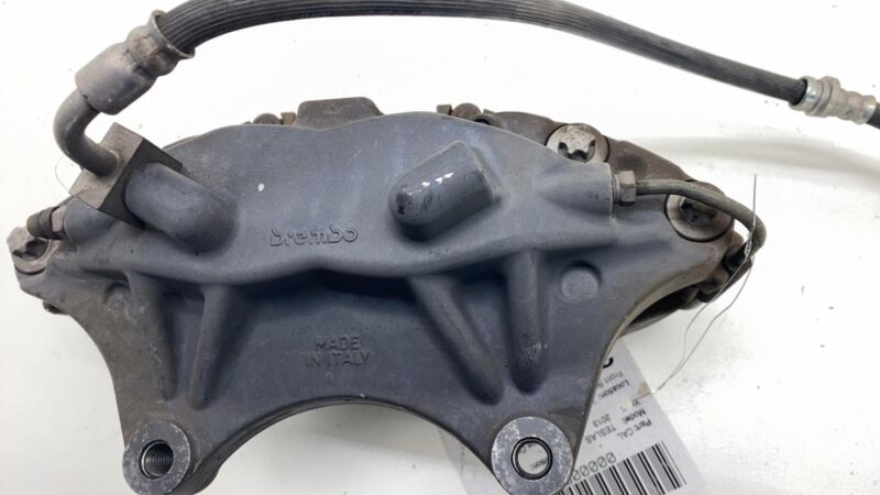 2012-2015 Tesla Model S MS Front Passenger Side Caliper w/ Brake Hose Line Right