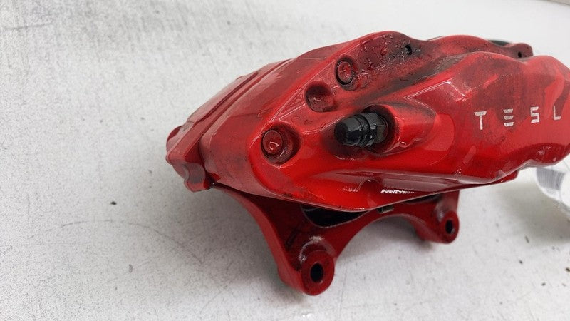 2012-2020 Tesla Model S Front Driver Side Caliper Red w/ Brake Hose Line Left LH