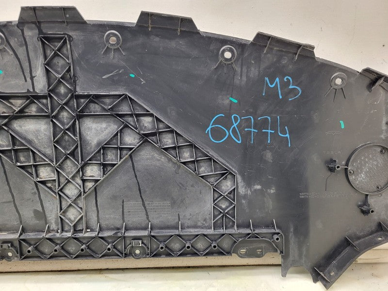 108417400D 17-23 Model 3 Front Bumper Lower Valance Under Tray Diffuser Shield 1084174-00-D