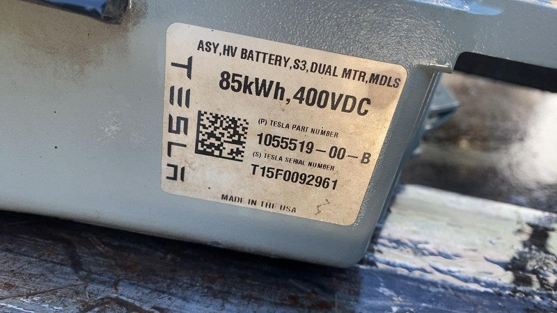 1055519 00 B 2012-2015 Tesla Model S MS High Voltage HV Battery Pack Module Assy 85kWh 400VDC