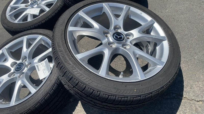 9965277070 ⭕ 13-15 Mazda MX-5 Miata Set of 4 17" Wheel Rim (5 Y Spoke) w/ Tire 9965277070