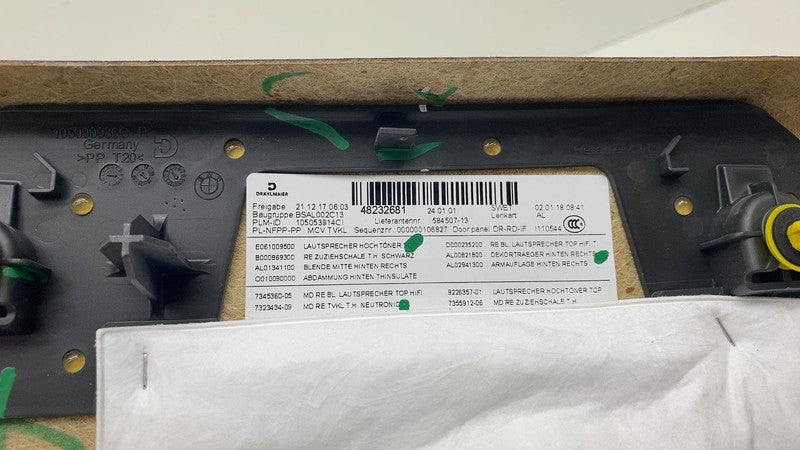 7345360 ⭕ 2014-2021 BMW i3 I01 Rear Right Interior Door Panel Trim Cover Gray RH 7345360