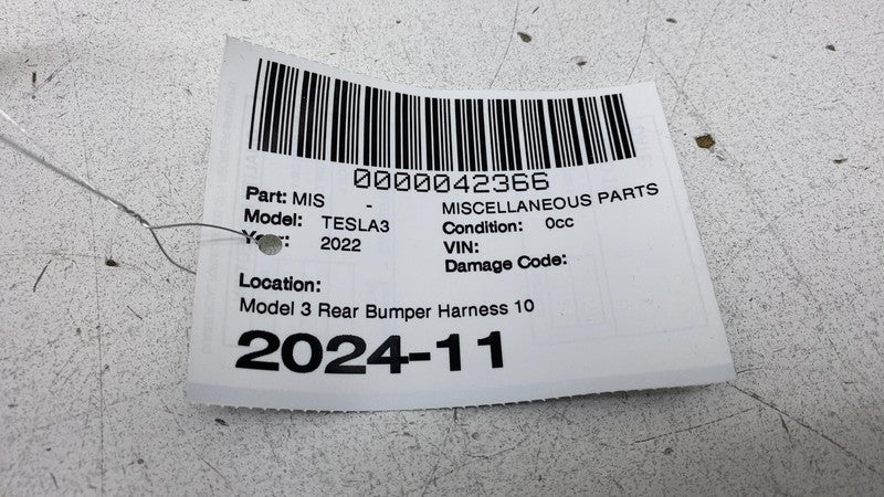 106795900D ⭕ 2017-2023 Tesla Model 3 M3 Rear Bumper Wiring Harness Cable Wire 1067959-00-D
