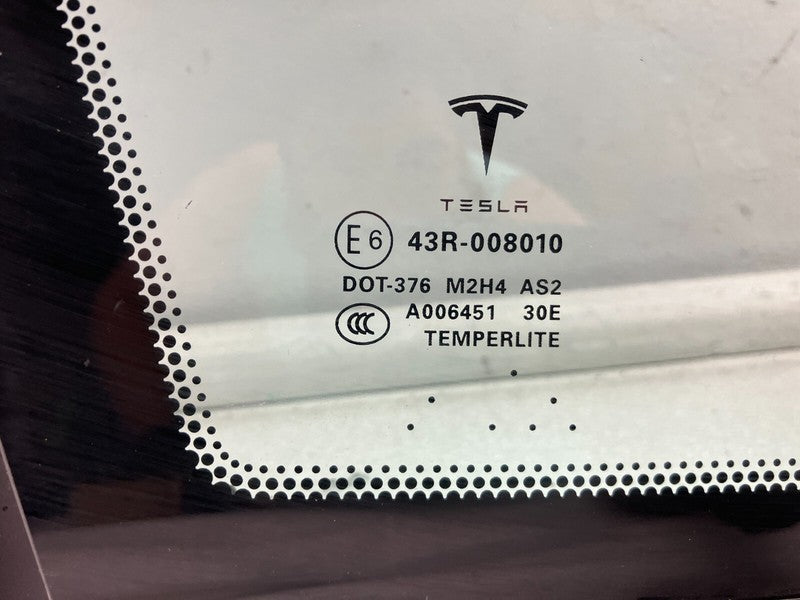 E6 43R-008010 2012-2015 Tesla Model S MS Rear Driver Side Quarter Fixed Glass Left LH Assembly