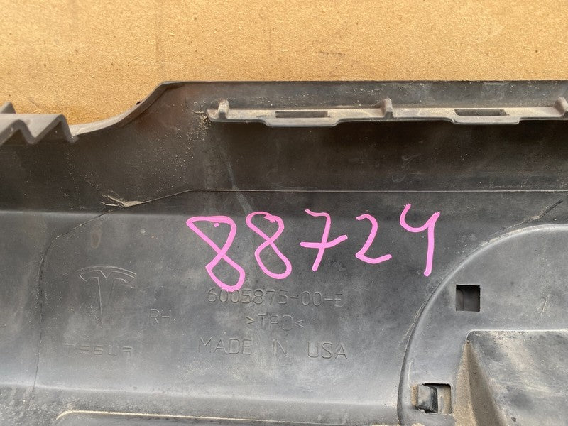 600587500E ⭕ 2012-2020 Tesla Model S MS Right Skirt Rocker Molding Sill Panel 6005875-00-E