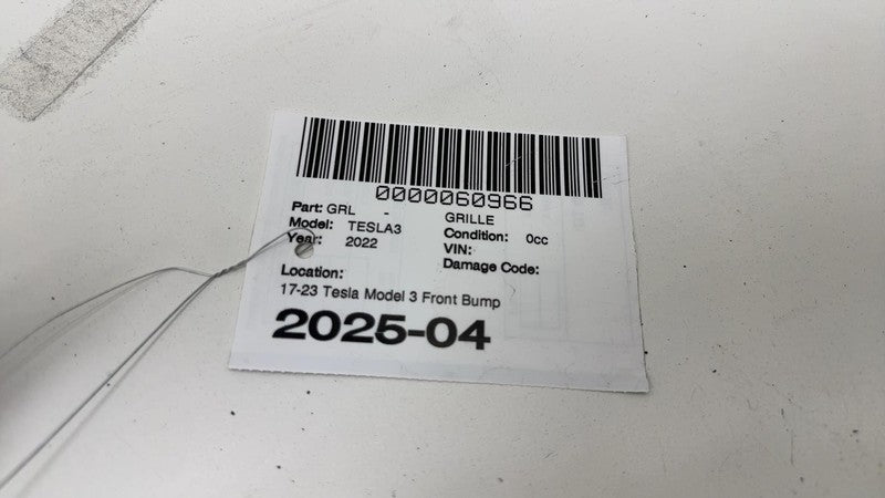⭕ 17-23 Tesla Model 3 Front Bumper Lower Fascia Center Grille Mesh 108