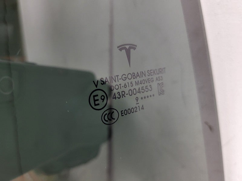 E9 43R-004553 ⭕ 2016-2020 Tesla Model X Rear Passenger Side Door Window Glass Right Assembly
