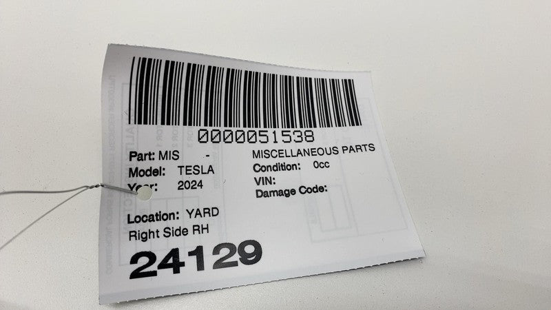 2024 Tesla Cybertruck Rear Passenger 2nd Row Seat Shoulder Panel Cover