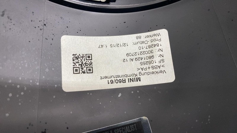 9801429 ⭕2011-2016 Mini Cooper S Countryman Instrument Cluster Speedometer Bezel 9801429