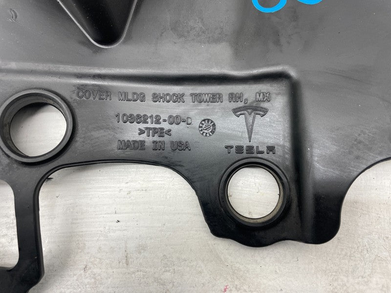 103621200D ⭕16-20 Model X Front Passenger Side Shock Tower Cover Molding Right 1036212-00-D