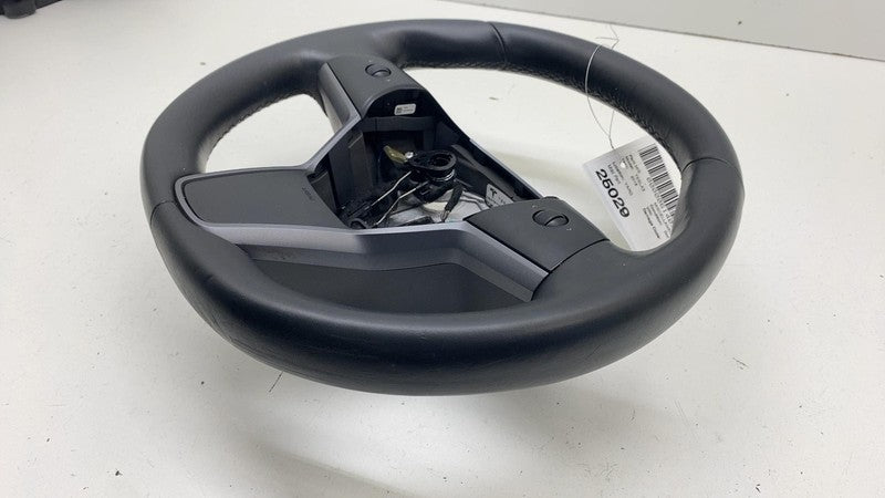 110532469F ⭕ 2017-2020 Tesla Model 3 M3 Steering Wheel Leather Black Assembly 1105324-69-F