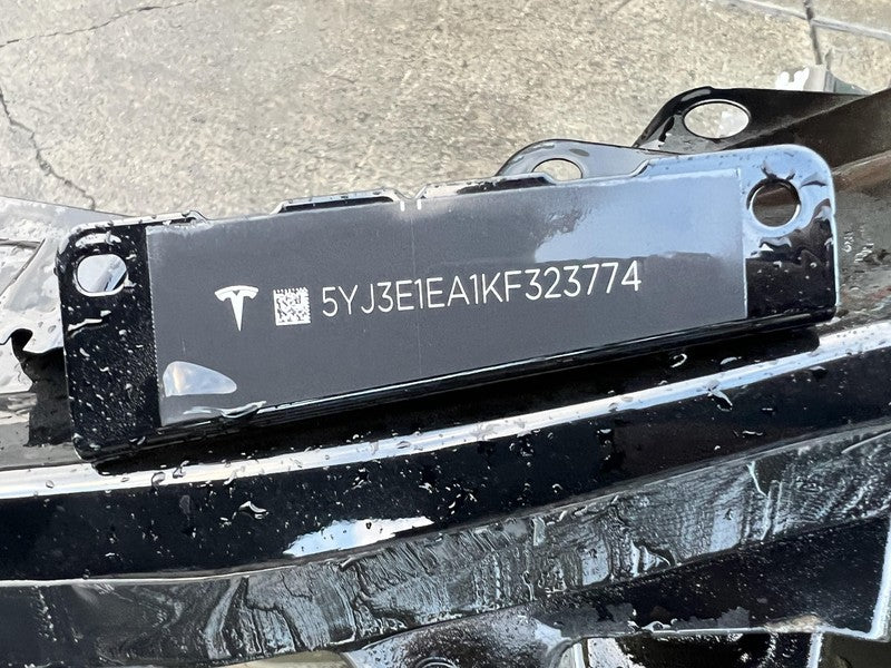 2017-2023 Tesla Model 3 Front Left Apron Frame Rail Structural Cut Black - PBSB