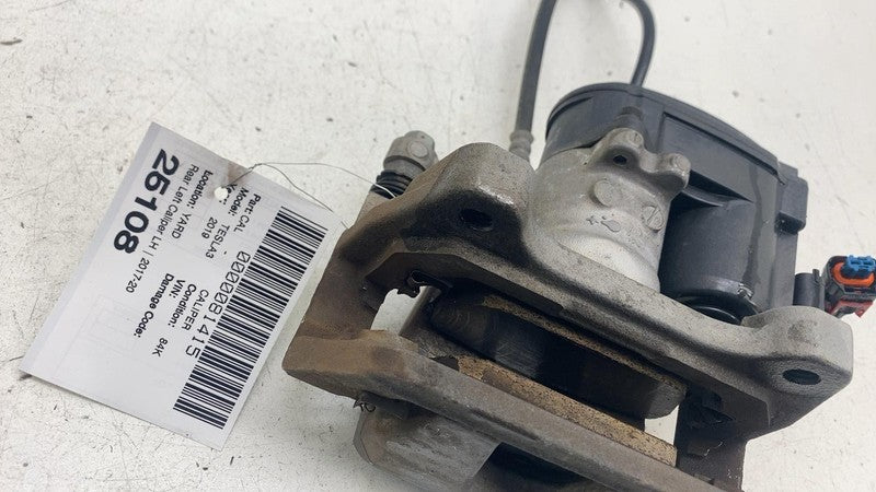 104462300H ⭕ 2017-2025 Tesla Model 3 Rear Left Caliper w/ Brake Line Hose BASE 1044623-00-H