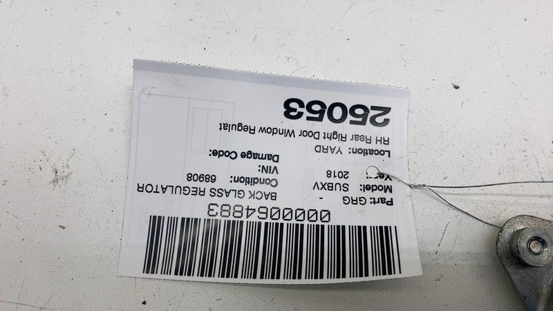 ⭕ 2018-2023 Subaru XV Crosstrek Rear Passenger Side Door Window Regulator Right