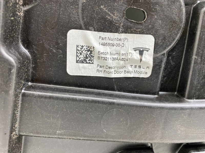149550900D ⭕ 20-23 Model Y Front Right Window Regulator & Motor w/ Base Module 1495509-00-D