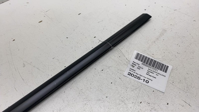 108074500I ⭕ 2021-2025 Tesla Model 3 Rear Right Door Window Outer Belt Molding 1080746-00-F
