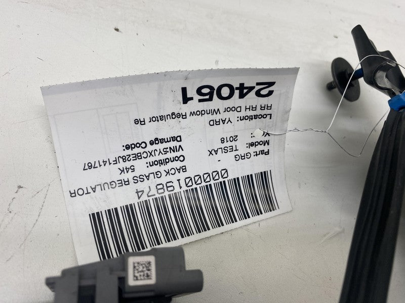 102882199E ⭕ 2016-2020 Tesla Model X Rear Right Door Window Regulator & Motor 1028821-99-E