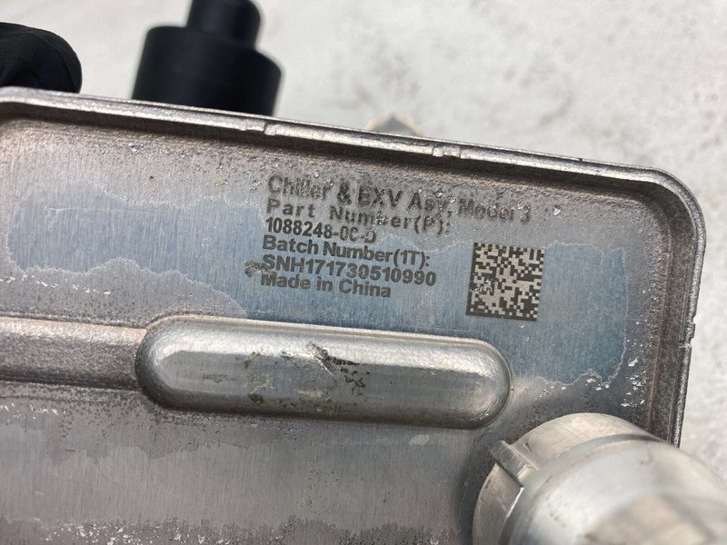 1088248 00 D ⭕ 2017-2022 Tesla Model 3 M3 Chiller EXV Oil Fluid Cooler Assembly 1088248-00-D