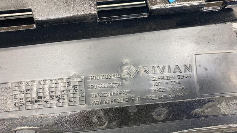 PT00012116-H ⭕ 2022-2025 Rivian R1S Rear Right Side Door Moulding Trim Panel RH PT00012116-H