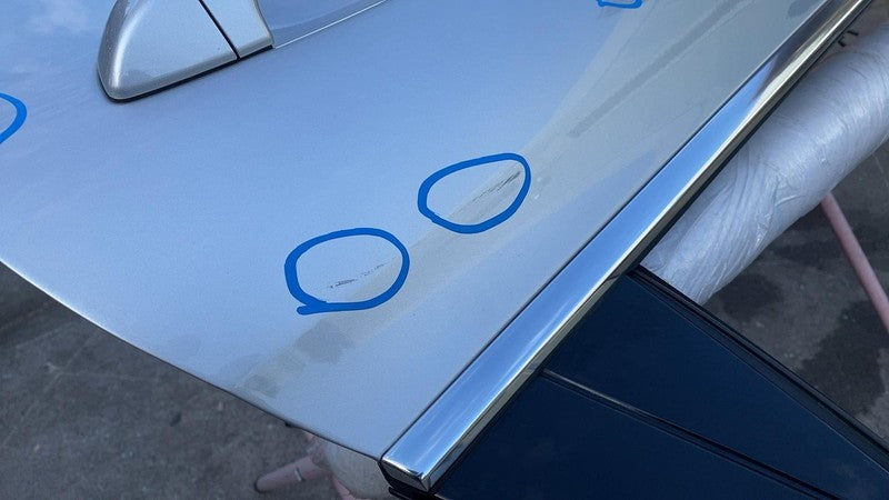 2011-2018 Porsche Cayenne Rear Driver Side Door Shell Panel Left Silver - LX7W