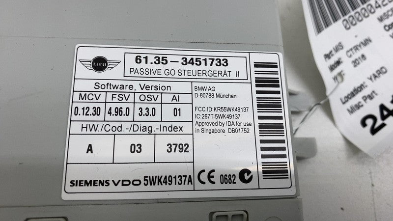 ⭕ 2011-2016 Mini Cooper Countryman S Anti-Theft Locking Control Module Assembly