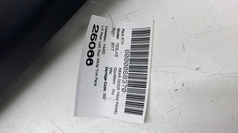 ⭕ 12-20 Tesla Model S Rear Driver Side Interior Door Panel Trim Card Cover Left