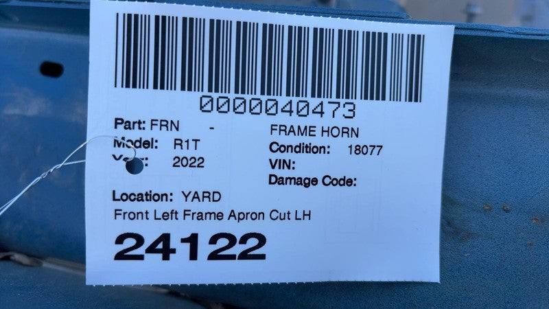 ⭕2022-2024 Rivian R1T Front Passenger Frame Horn Structure Apron Cutout Right RH