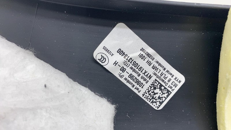 ⭕ 17-23 Tesla Model 3 Right B-Pillar Lower Trim Cover Panel Black 1086