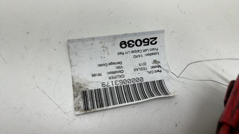 ⭕ 16-20 Model X Front Left Brembo Caliper w/ Brake Hose Line Red LH 10