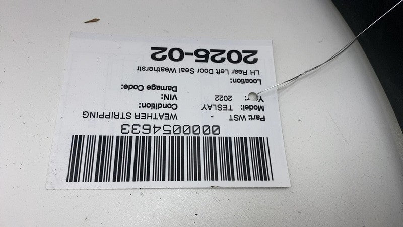 2020-2023 Tesla Model Y Rear Driver Side Door Body Weatherstrip Rubber