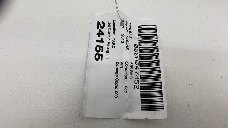 ⭕ 12-20 Tesla Model S Driver Side Roof Curtain Safety Airbag Left 1005
