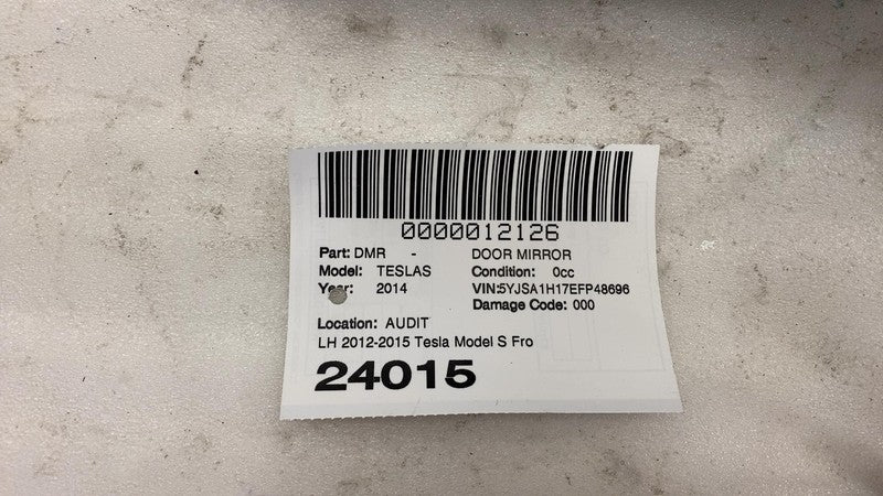⭕ 2012-2015 Tesla Model S MS Left Rear View Door Mirror RH White PPSW