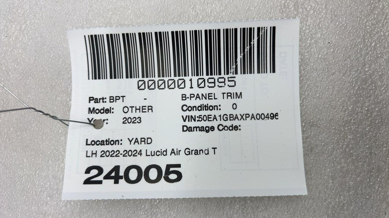 P11-NG05BR-00 ⭕2022-2024 Lucid Air Touring B-Pillar Lower Left Panel LH Assembly P11-NG05BR-00