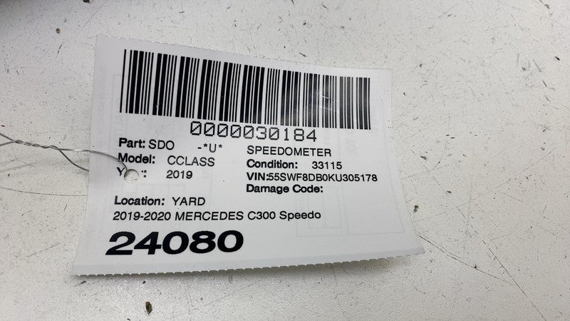 A 205 900 16 42 ⭕ 2019-2020 Mercedes Benz C300 Speedometer Instrument Cluster Gauge A2059001642
