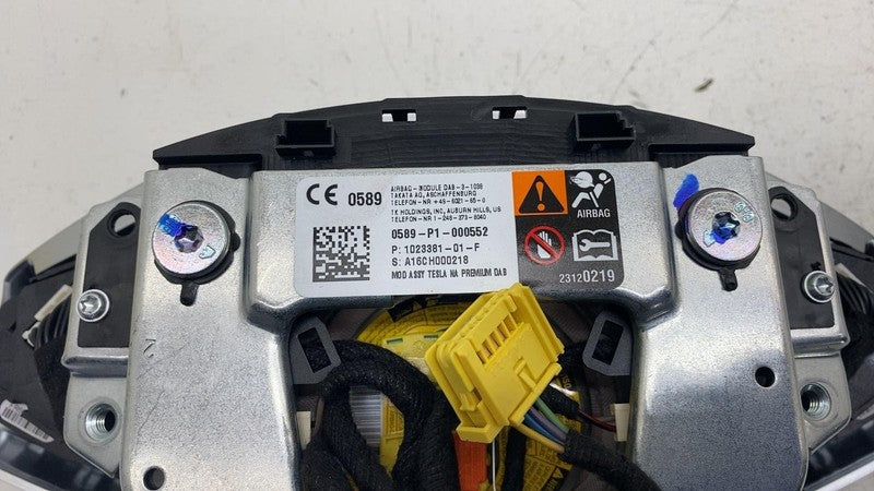 102338101F ⭕ 12-15 Model S MS Steering Wheel Airbag w/ Control Switch & Bezel 1023381-01-F
