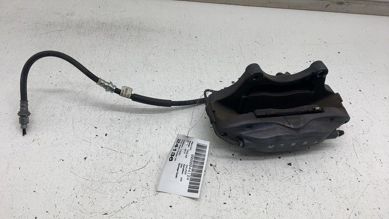 2012-2020 Tesla Model S MS Front Driver Side Caliper w/ Brake Hose Line Left OEM