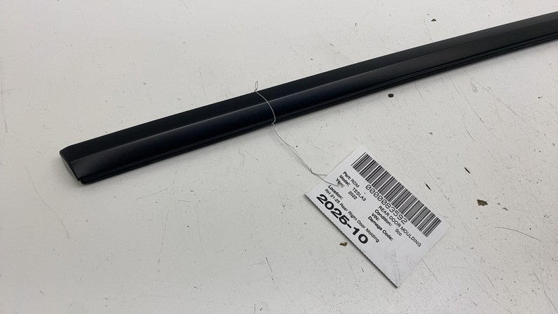 108074500I ⭕ 2021-2025 Tesla Model 3 Rear Right Door Window Outer Belt Molding 1080746-00-F