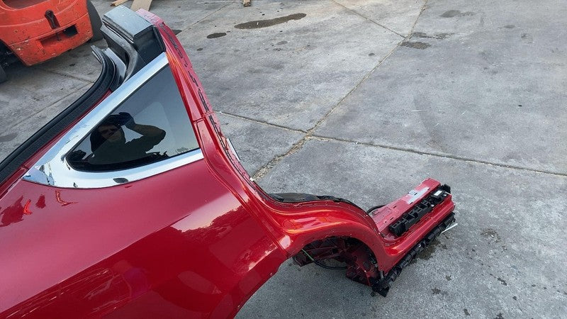 2016-2020 Tesla Model X Rear Right Quarter Fender Frame Panel Cutout RH Red PPMR