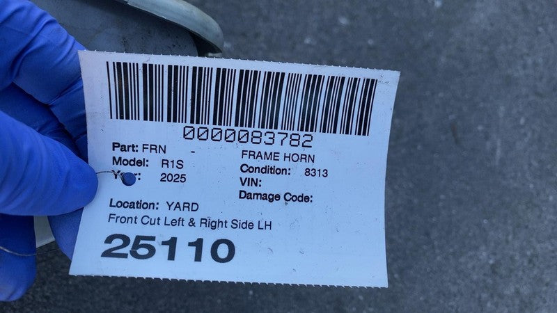 PT00780851J ⭕ 2025 Rivian R1S Front Left & Right Horn Apron Rail Structural Cutout Assembly