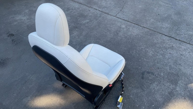 ⭕ 2017-2023 Tesla Model 3 Y Front Driver Side Seat Cushion Left White Assembly